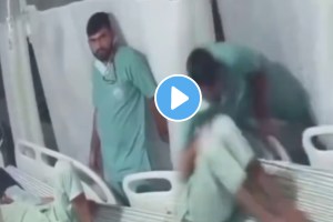 Caught On CCTV: Hospital Staff Hits Elderly Bed-Ridden Patient In His Stomach