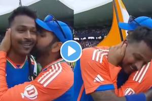 Rohit Sharma kisses Hardik Pandya Video viral