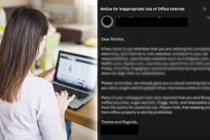 HR Issues Warning To Employee For Using Instagram Netflix At Work employee received an official notice via email