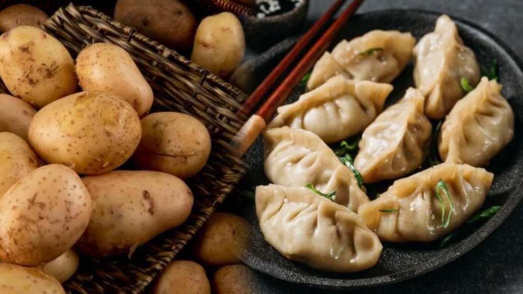 Instantly make Tasty Potato Momos in 15 minutes