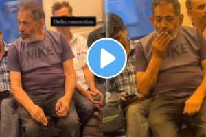man lighting a beedi in delhi metro coach video goes viral on social media