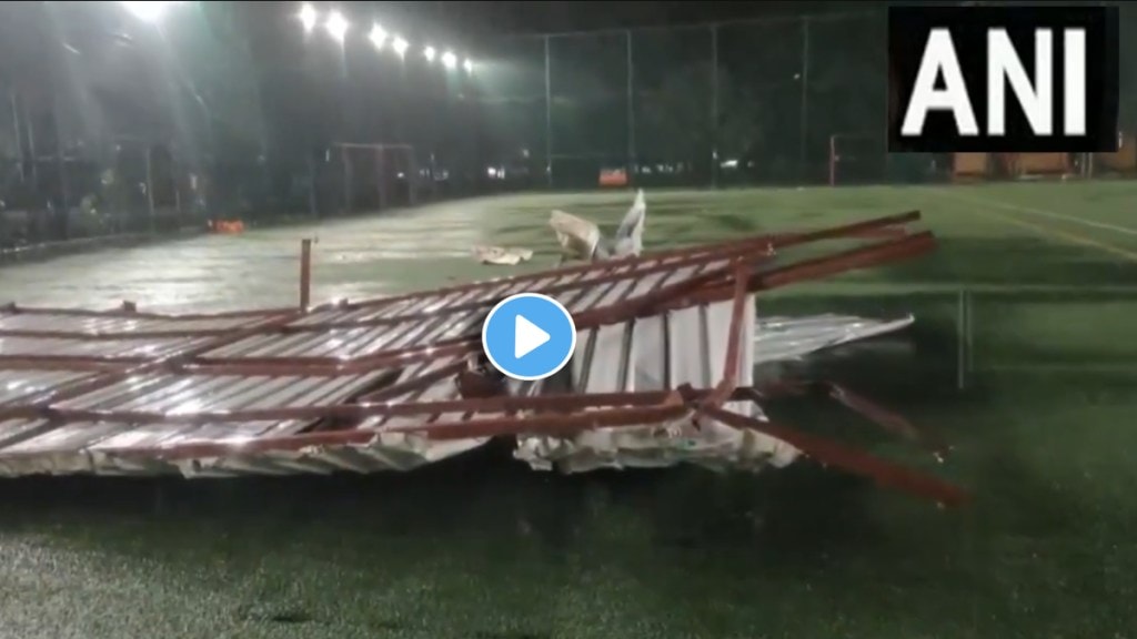 thane tinshed collapse on football ground,