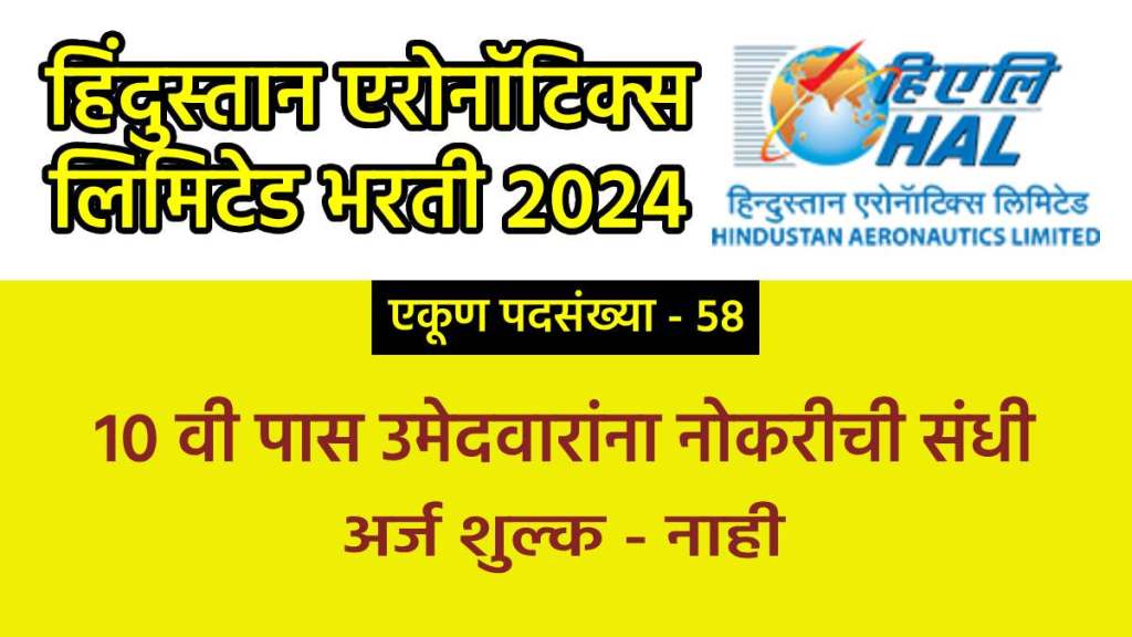 HAL recruitment 2024 notification out 58 vacancies for operator post salary age qualification and procedure to apply