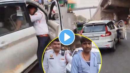 traffic cop risks own life to catch taxi driver trying to flee video goes viral