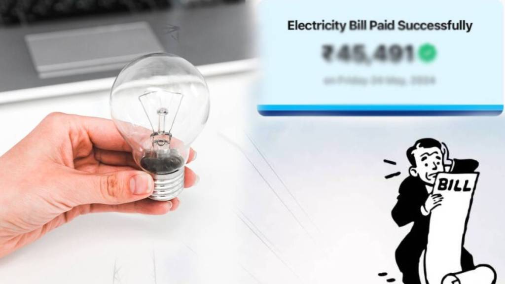 Man Paid 45 Thousand Rupees electricity bill included a screenshot of the bill payment made through Paytm Shared Funny Post