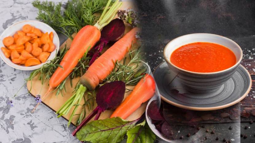 This Monsoon Try Out These Carrot Beetroot And Tomato Delicious and healthy Soup How To Make note this Marathi recipe 