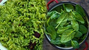 How To Make Green Spinach Or Palak Pulao Or Rice Note Down Tasty And Healthy Marathi Recipe and Learn how to Cook