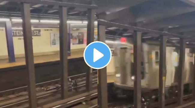 man threw his bicycle on the railway track as a prank in new york shocking video goes viral