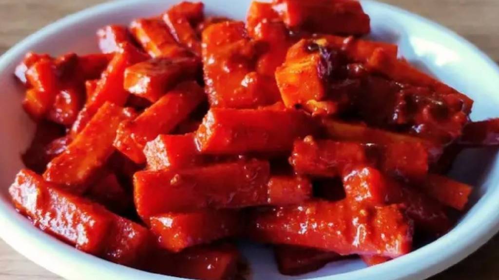 Instant carrot pickle recipe gajar ka achar Gajar Lonche Recipe In Marathi