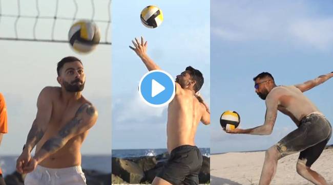 BCCI shared a video of Team India playing volleyball on the beach of Barbados