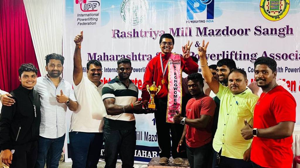 Kadambari Raut wins gold medal in state-level power lifting competition