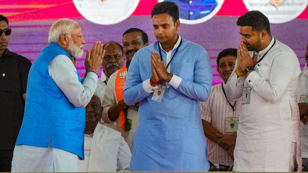 Prajwal Revanna and Narendra Modi