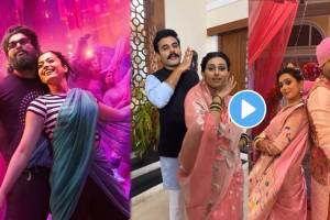 Gharoghari Matichya Chuli fame Sumeet Pusavale and Reshma Shinde dance on sooseki Song Of Pushpa 2 The Rule Movie