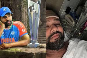 Rohit Sharma Wakes Up in Bed with T20 world Cup