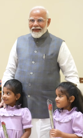 PM Modi Receives Two Special Guests At Parliament