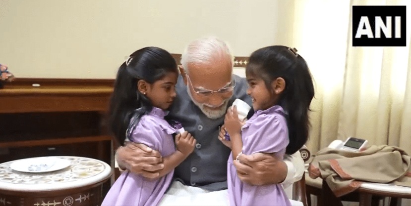 PM Modi Receives Two Special Guests At Parliament