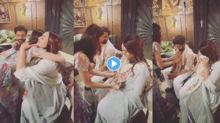Bollywood actress Sonakshi Sinha get emotional after zaheer Iqbal sister welcome her with garland