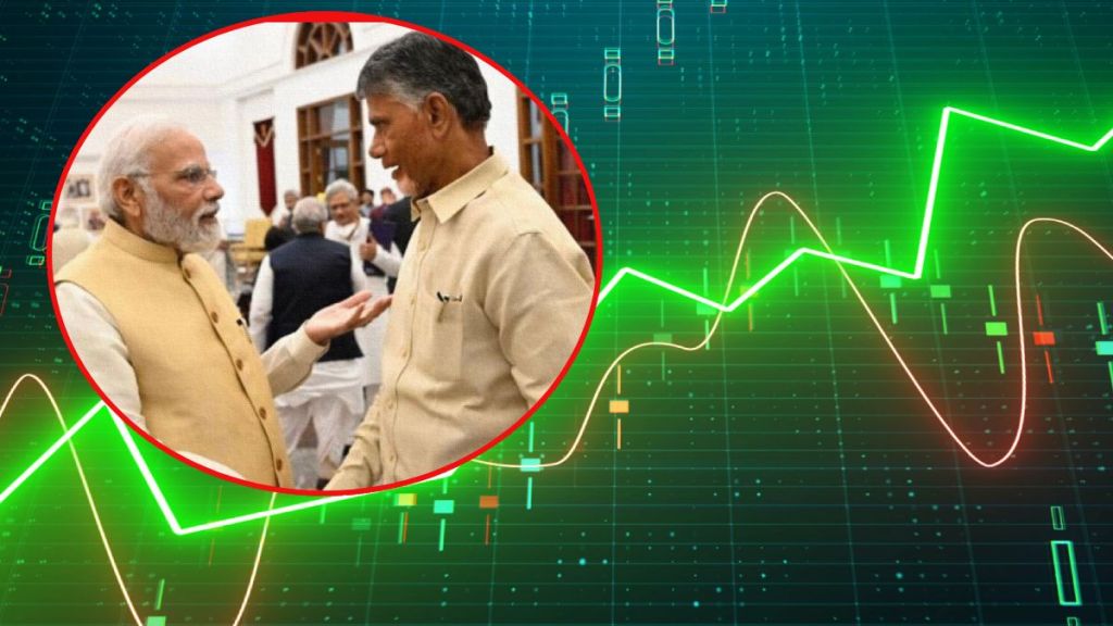 Stock market TDP leader N Chandrababu Naidu