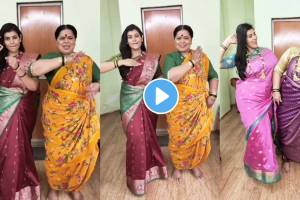 Premachi Goshta Fame komal gajmal and sanjivani Jadhav dance on Sooseki Song Of Pushpa 2 Movie