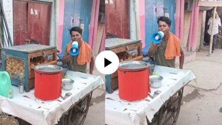 pani puri seller does mimicry and calls out people in Shahrukh khan Sunny Deol voice