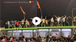 Pune : भारताच्या विजयानंतर पुण्यात चालत्या PMT बसवर उभे राहून तरुणांनी केला डान्स, FC रोडवरील Video Viral