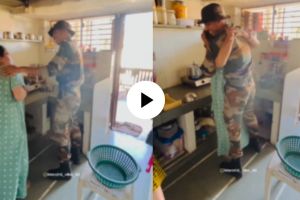 Soldier came in front of his mother after five years