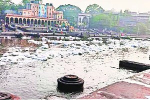 Water pollution in Indrayani River at Alandi pune