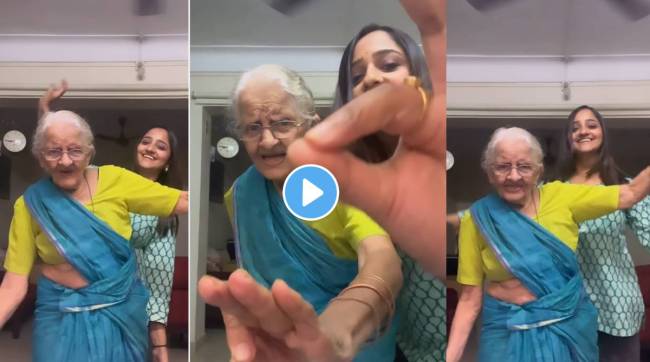 aditi dravid dances on pushpa 2 song with her grandmother