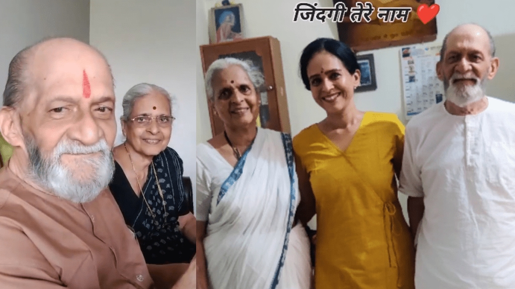 Aishwarya narkar shared parents aai baba video on the occassion of fathers day said babanchi pallu