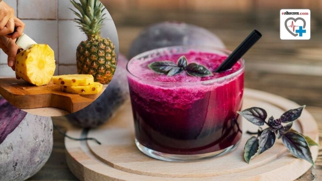 beetroot-pineapple-lemon juice remedy for iron deficiency