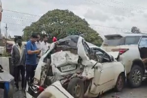 kolhapur car accident marathi news
