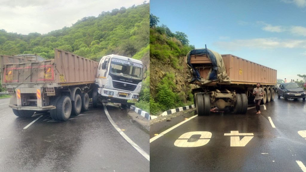 khambatki ghat container accident marathi news