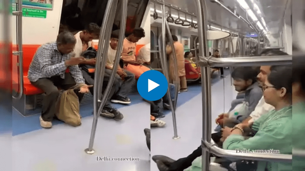 viral video of man singing in delhi metro users- reaction
