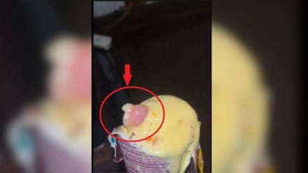 finger in ice cream