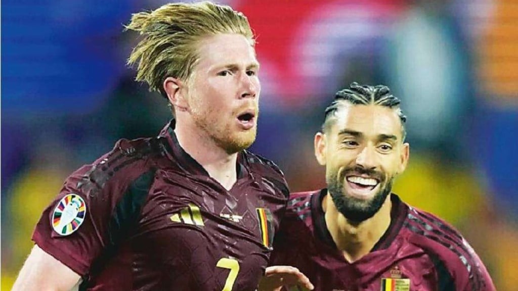 euro 2024 belgium open account with 2 0 win over romania