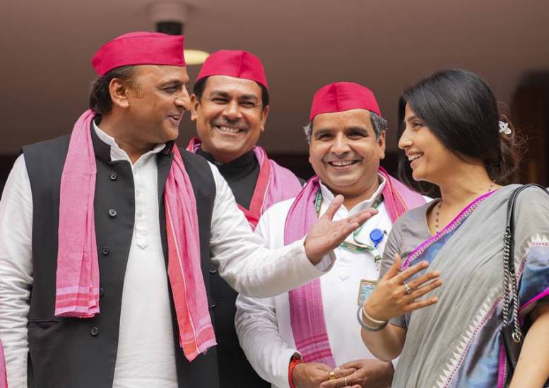 Dimple Yadav and Akhilesh Yadav