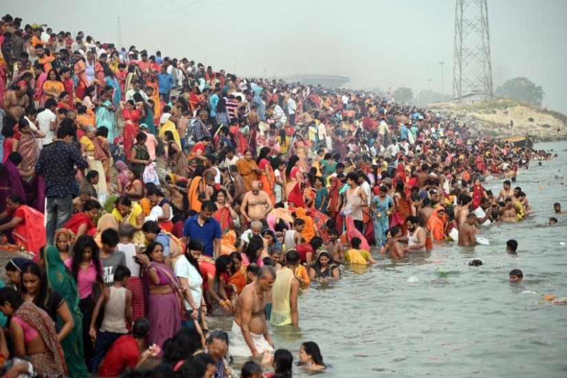 holy bath on the river dussehra