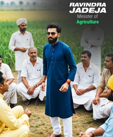 Ravindra Jadeja is the Minister of Agriculture