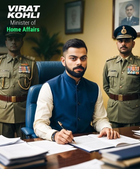 Home Affairs Minister Virat Kohli