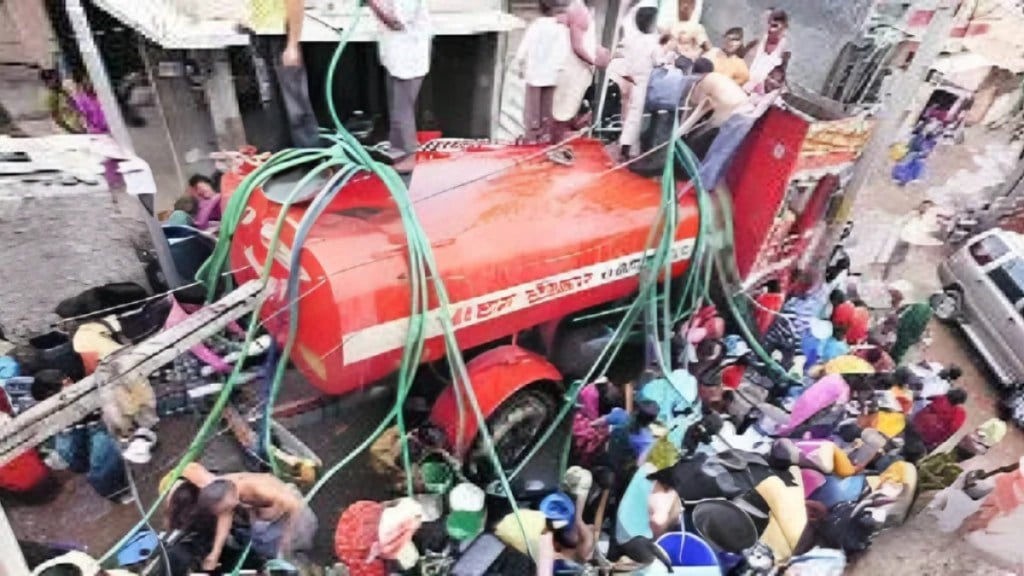 mumbra residents stage march at the municipal ward committee office over water issue