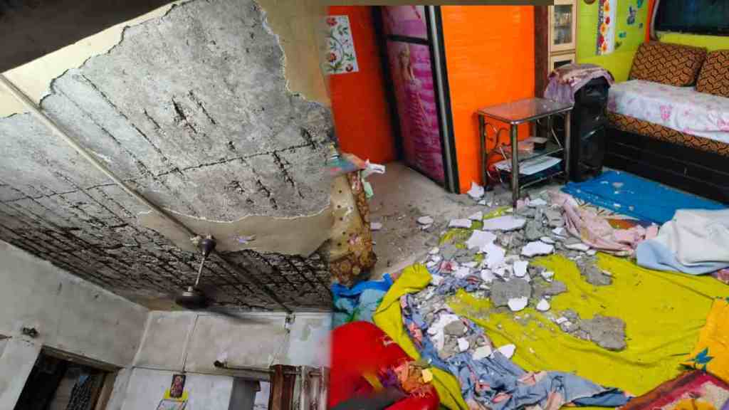 thane, Three Injured as Ceiling Plaster Collapses in thane, Ceiling Plaster Collapses in Thane s kopri, Mith Bunder Area, thane news,