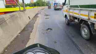 Thane, potholes on thane Road, Potholes Resurface on Highways and Flyovers in thane, potholes on highways in thane, potholes on flyovers in thane, ghodbunder road, majiwada, kalwa, kharegaon, Potholes Resurface on Highways and Flyovers Despite Recent Repairs in thane, marathi news,