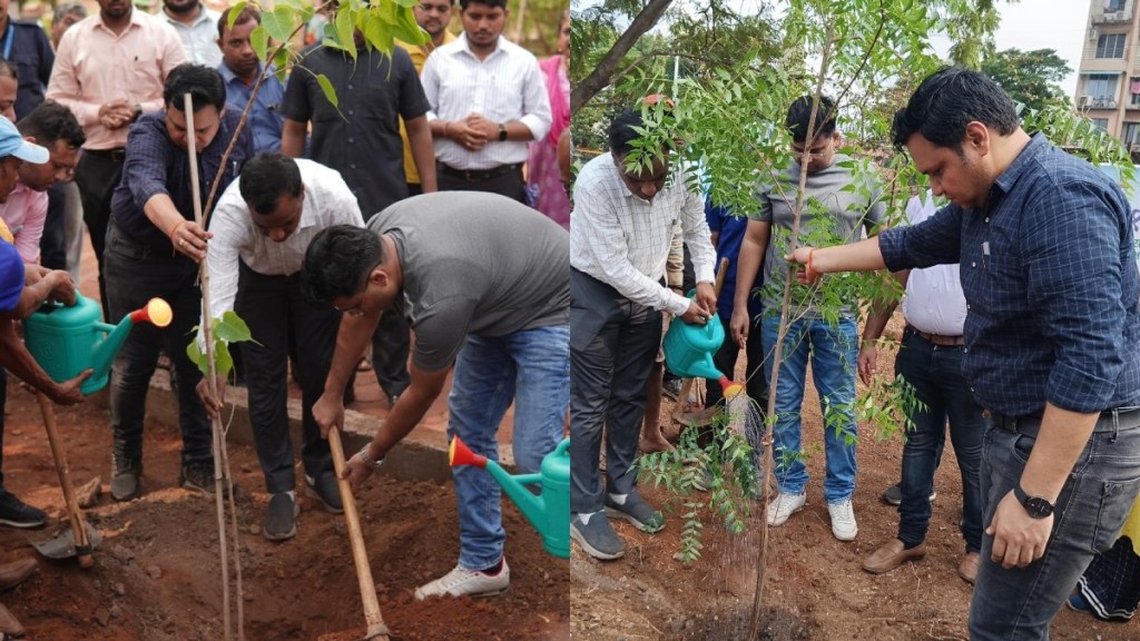 Plantation of 1100 trees by panvel municipal corporation