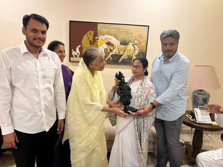 supriya sule. rohit pawar, mamata banerjee and yugendra pawar