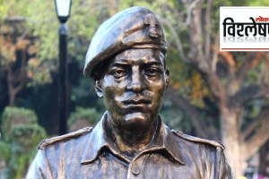Abdul Hamid's bust at Param Yodha Sthal, National War Memorial, New Delhi