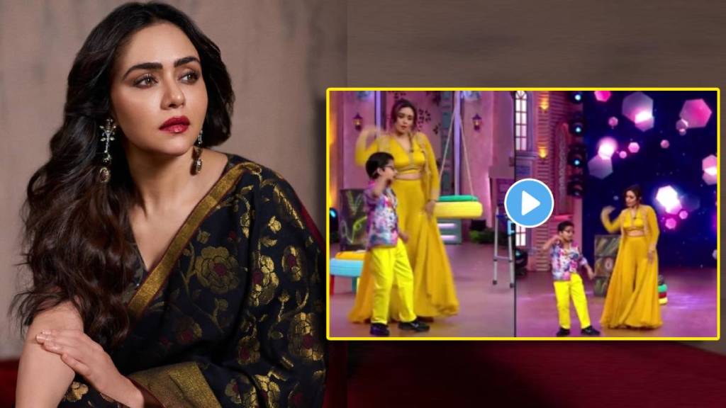 marathi actress Amruta Khanvilkar dance with chota pushpa video viral