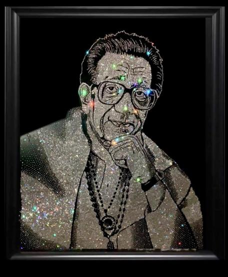 Portrait Of Balasaheb Thackeray with 27 Thousand Domonds