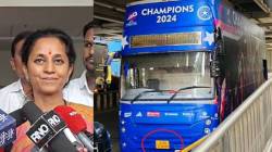 सुप्रिया सुळेंचं वक्तव्य, “टीम इंडियासाठी गुजरातहून बस का आणली या प्रश्नाचं उत्तर एकनाथ शिंदे, देवेंद्र फडणवीस…”