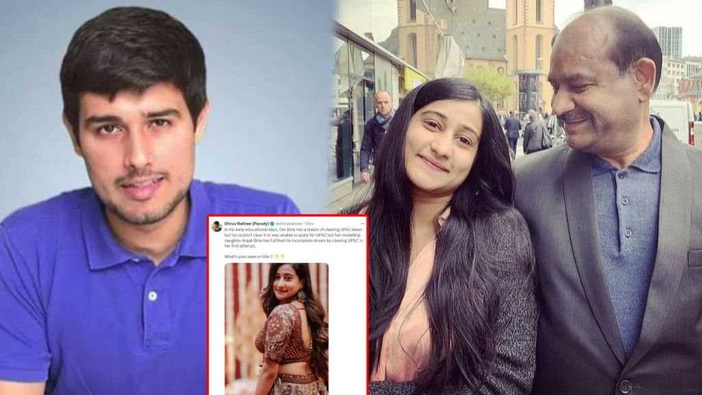 Dhruv Rathee booked over om birla daughter anjali birla tweet