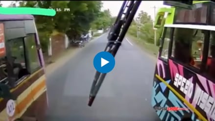 "Viral Video Shows Bus Overtaking Bus Overtaking Another Bus